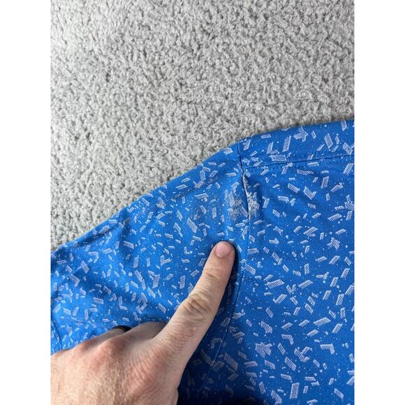 Nike Shirt Mens Medium Blue Athletic Stretch Fit Tee Crew Neck Short Sleeve - Picture 5 of 11